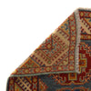 Kazak Rug Handmade Blue Medallion 2x4 ft