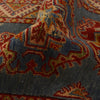 Kazak Rug Handmade Blue Medallion 2x4 ft