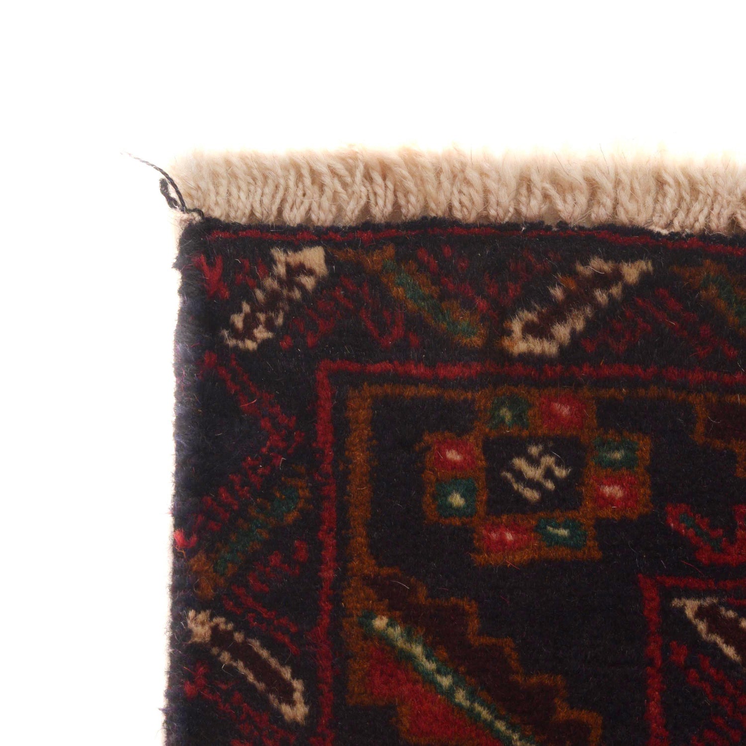 Baluchi Rug Handmade Multi Geometric 4x6 ft