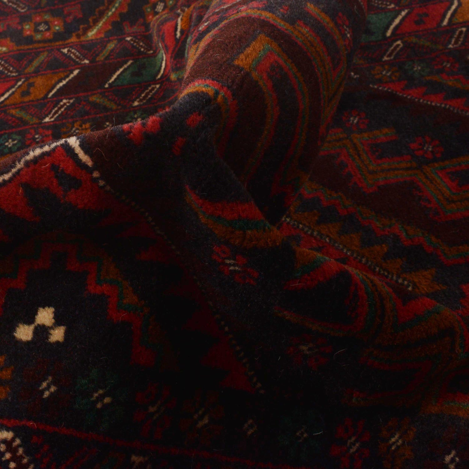 Baluchi Rug Handmade Multi Geometric 4x6 ft
