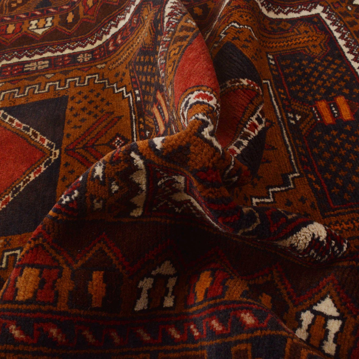 Baluchi Rug Handmade Multi Geometric 4x6 ft