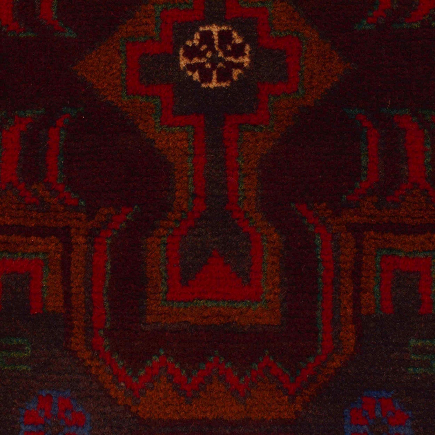 Baluchi Rug Handmade Multi Geometric 4x6 ft