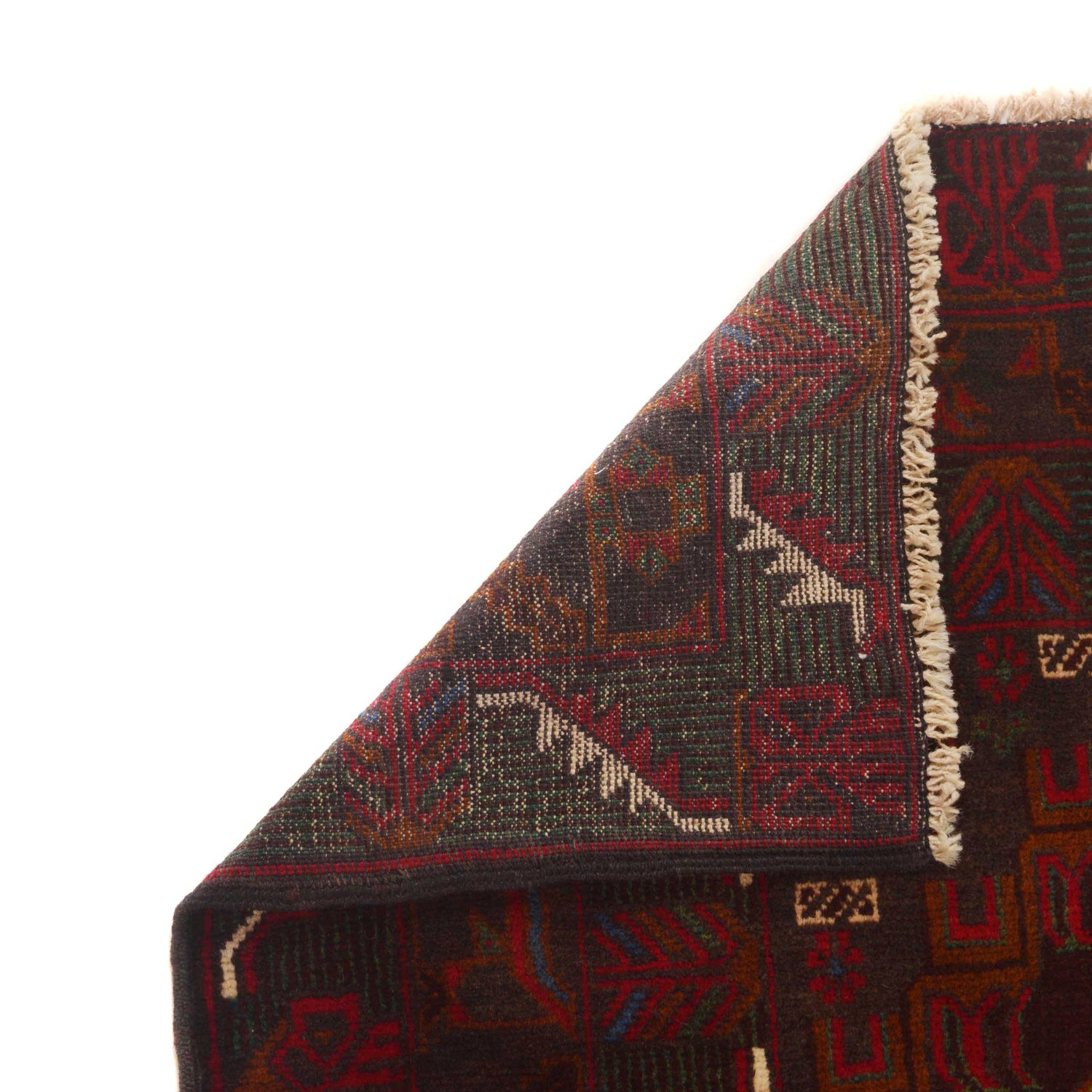 Baluchi Rug Handmade Multi Geometric 4x6 ft