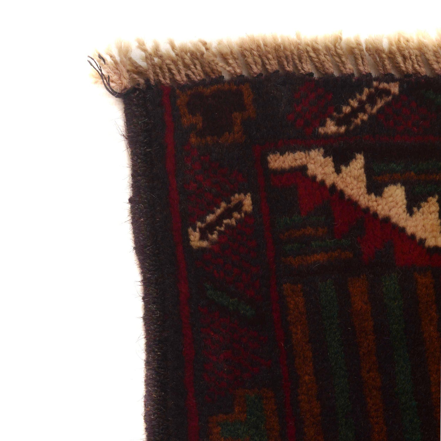 Baluchi Rug Handmade Multi Geometric 4x6 ft