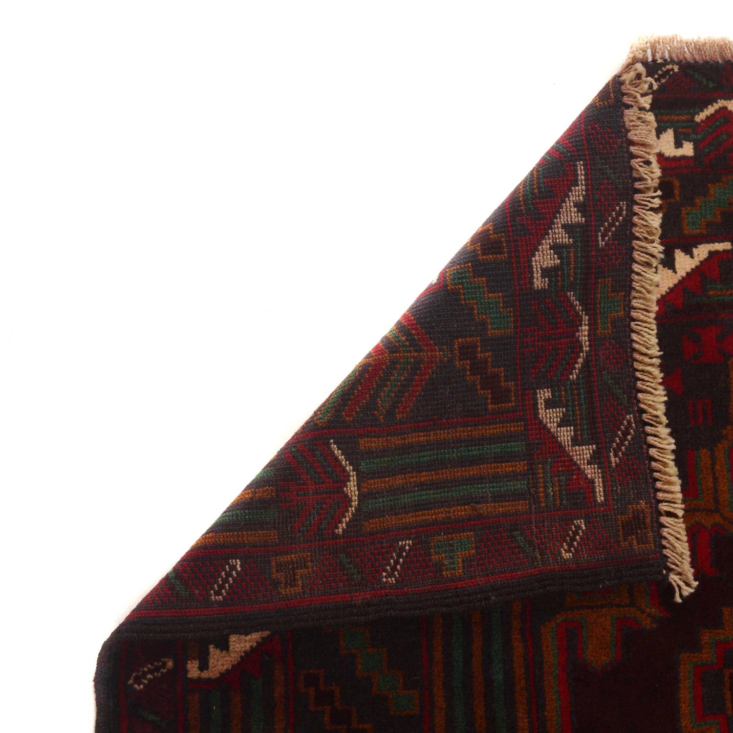 Baluchi Rug Handmade Multi Geometric 4x6 ft