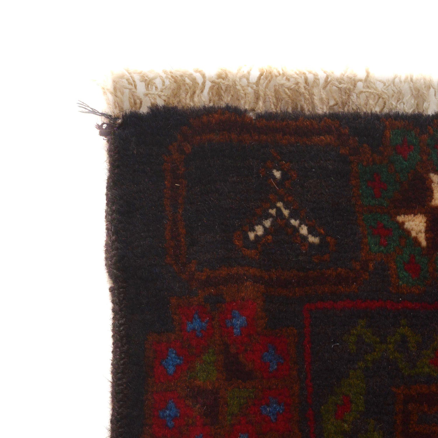 Baluchi Rug Handmade Multi Geometric 4x6 ft