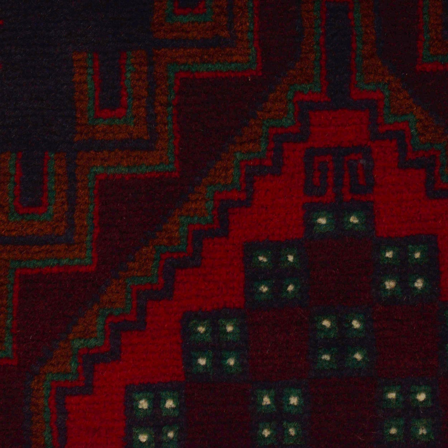 Baluchi Rug Handmade Multi Geometric 4x6 ft