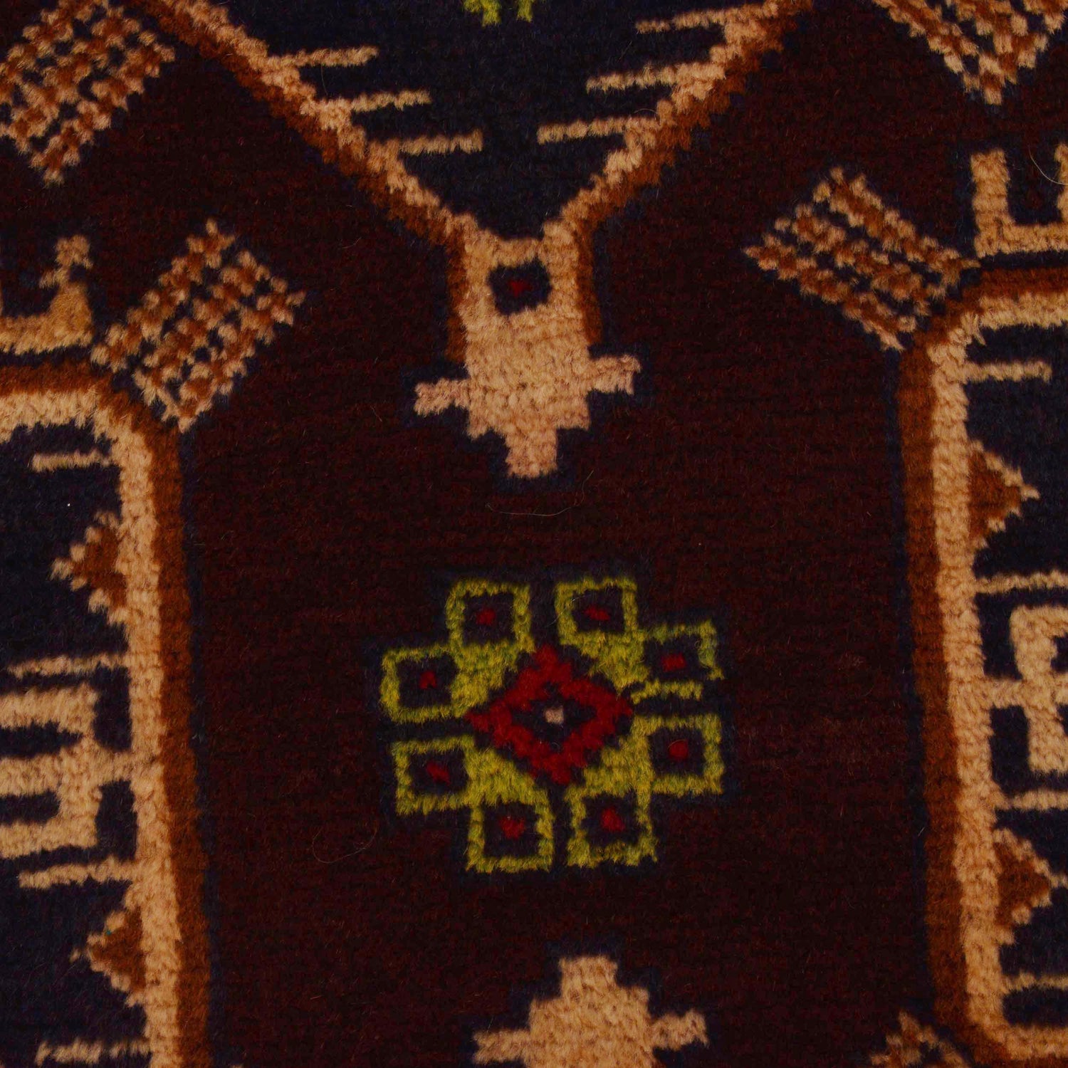 Baluchi Rug Handmade Multi Geometric 4x6 ft