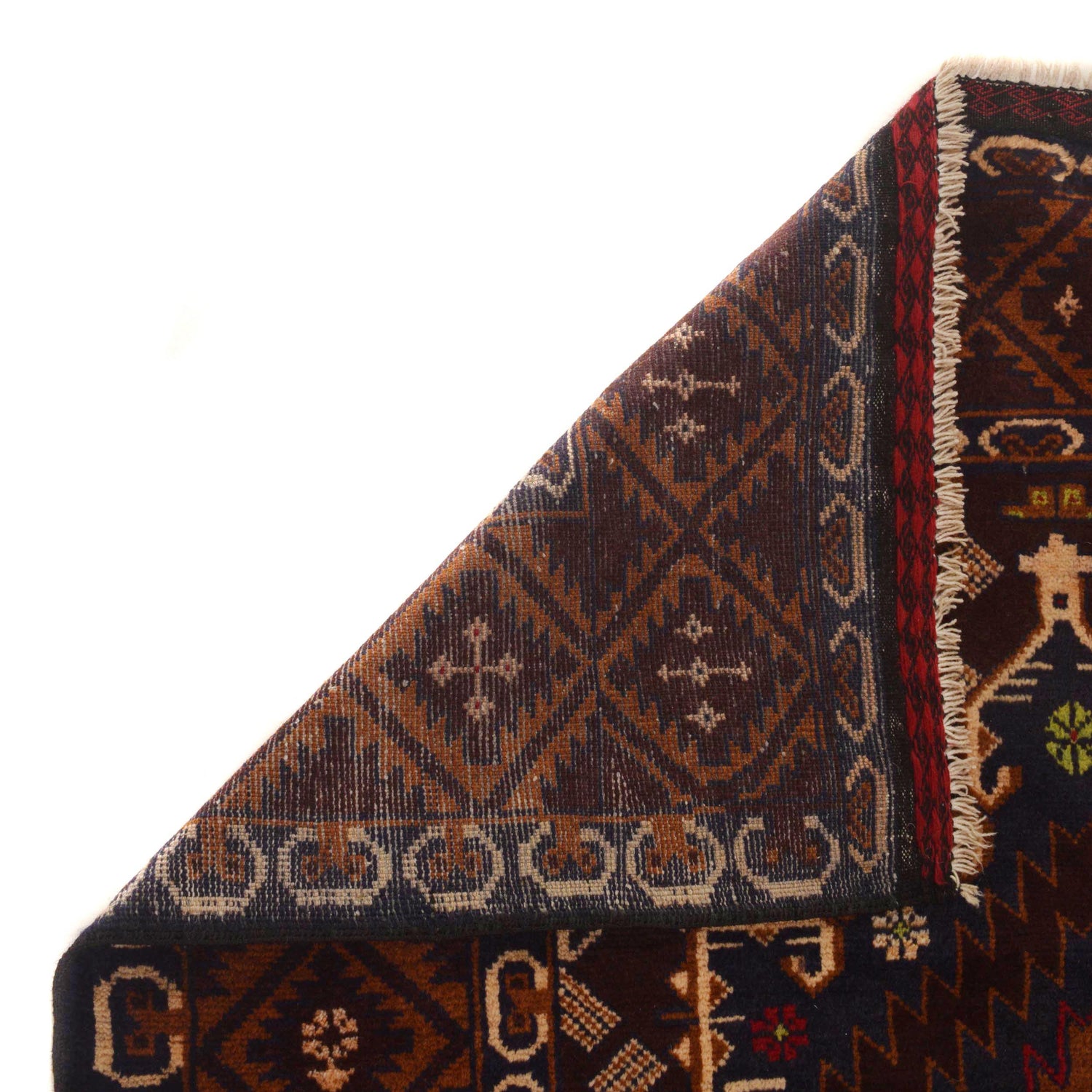 Baluchi Rug Handmade Multi Geometric 4x6 ft