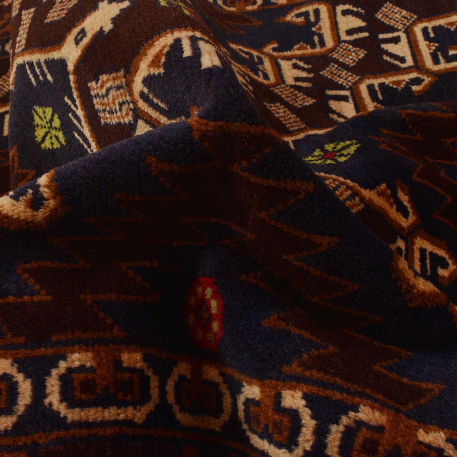 Baluchi Rug Handmade Multi Geometric 4x6 ft