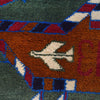 War Area Rug Handmade Green Tank + Helicopter + Riffle 4x6