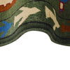 War Area Rug Handmade Green Tank + Helicopter + Riffle 4x6