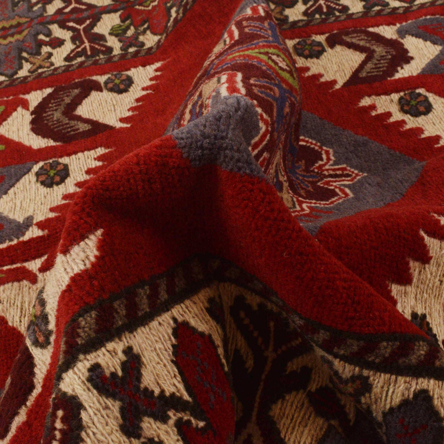 Barjasta Area Rug Handmade Multi Floral 4x6 ft