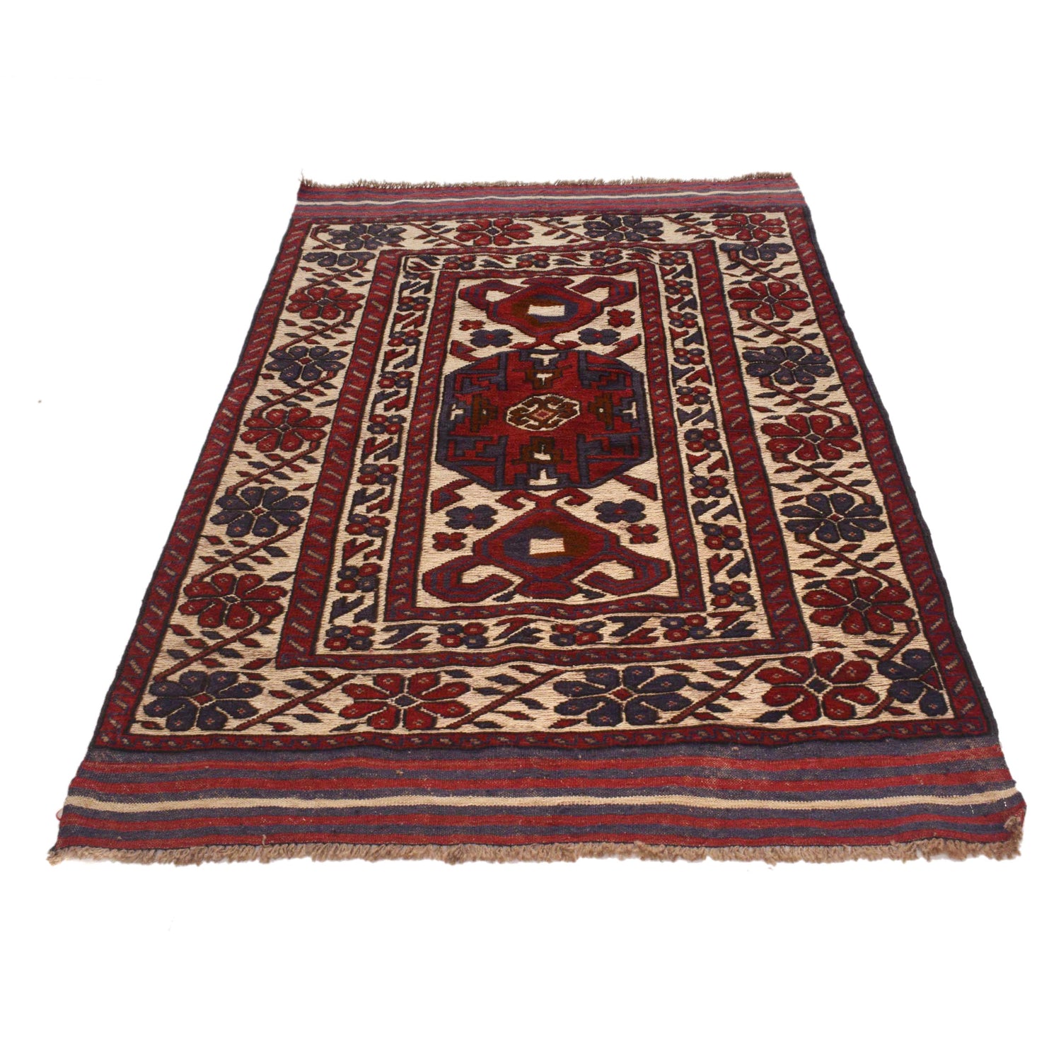 Barjasta Area Rug Handmade Multi Floral 4x6 ft