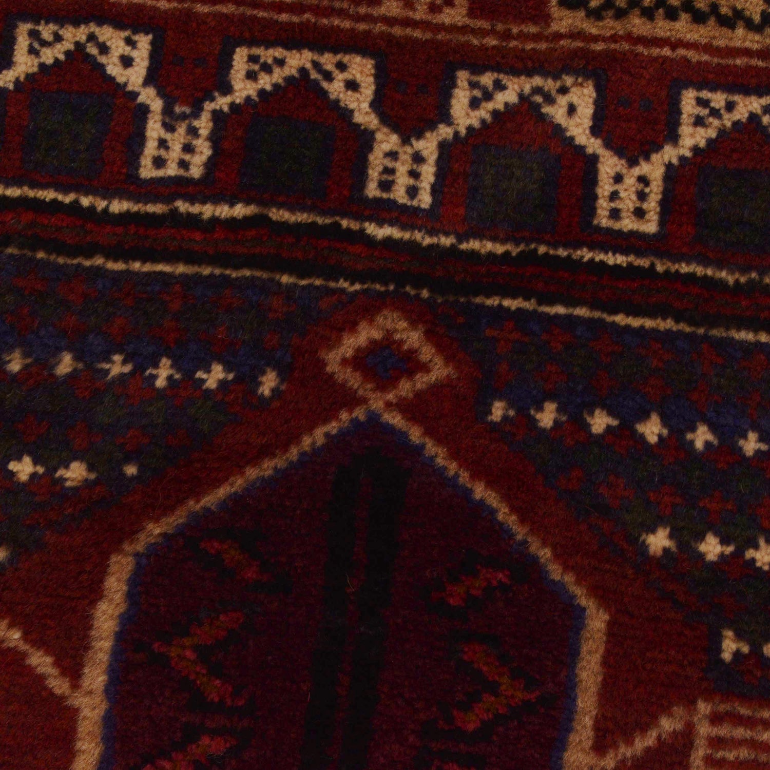 Baluchi Rug Handmade Multi Prayer Design 2x4 ft