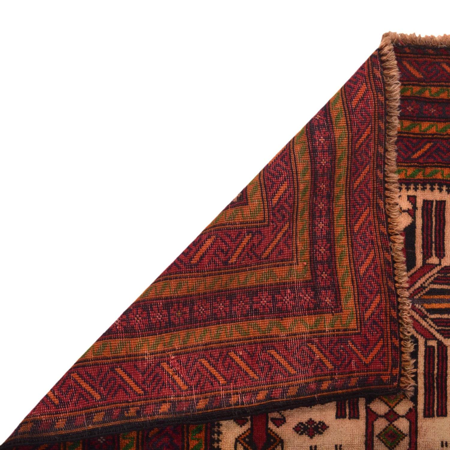 Baluchi Rug Handmade Beige Prayer Design 3x5 ft