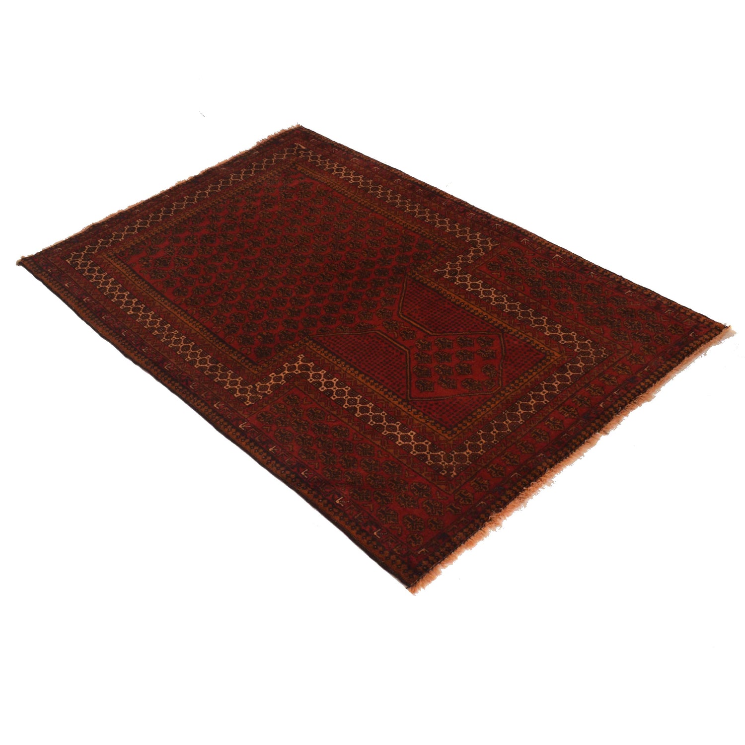 Baluchi Rug Handmade Red Prayer Design 3x5 ft