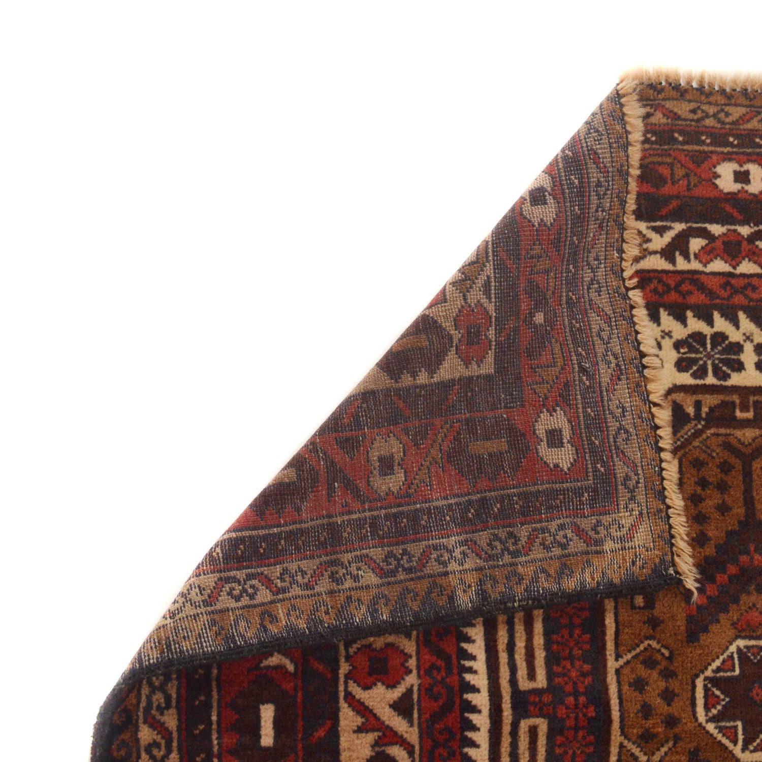 Baluchi Rug Handmade Multi Geometric 4x6 ft