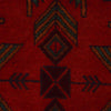 Baluchi Rug Handmade Red Geometric 4x6 ft