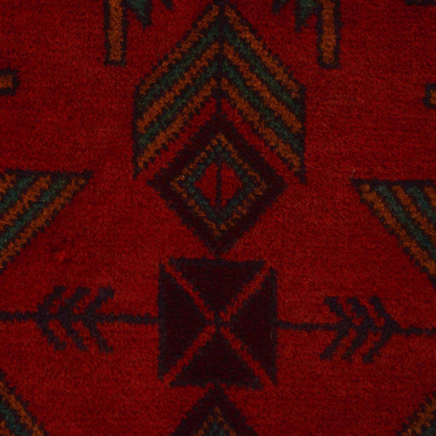 Baluchi Rug Handmade Red Geometric 4x6 ft