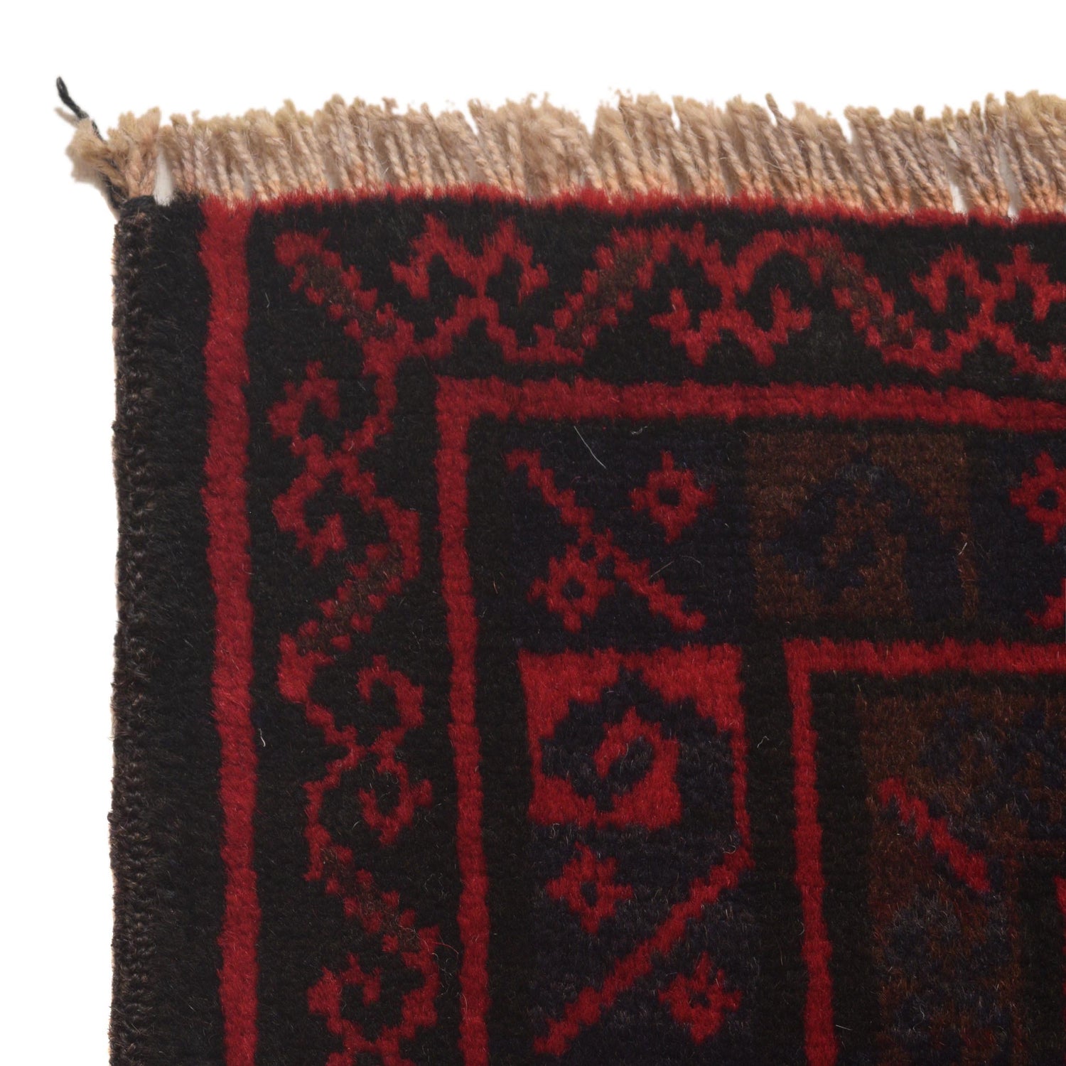 Baluchi Rug Handmade Red Geometric 5x8 ft