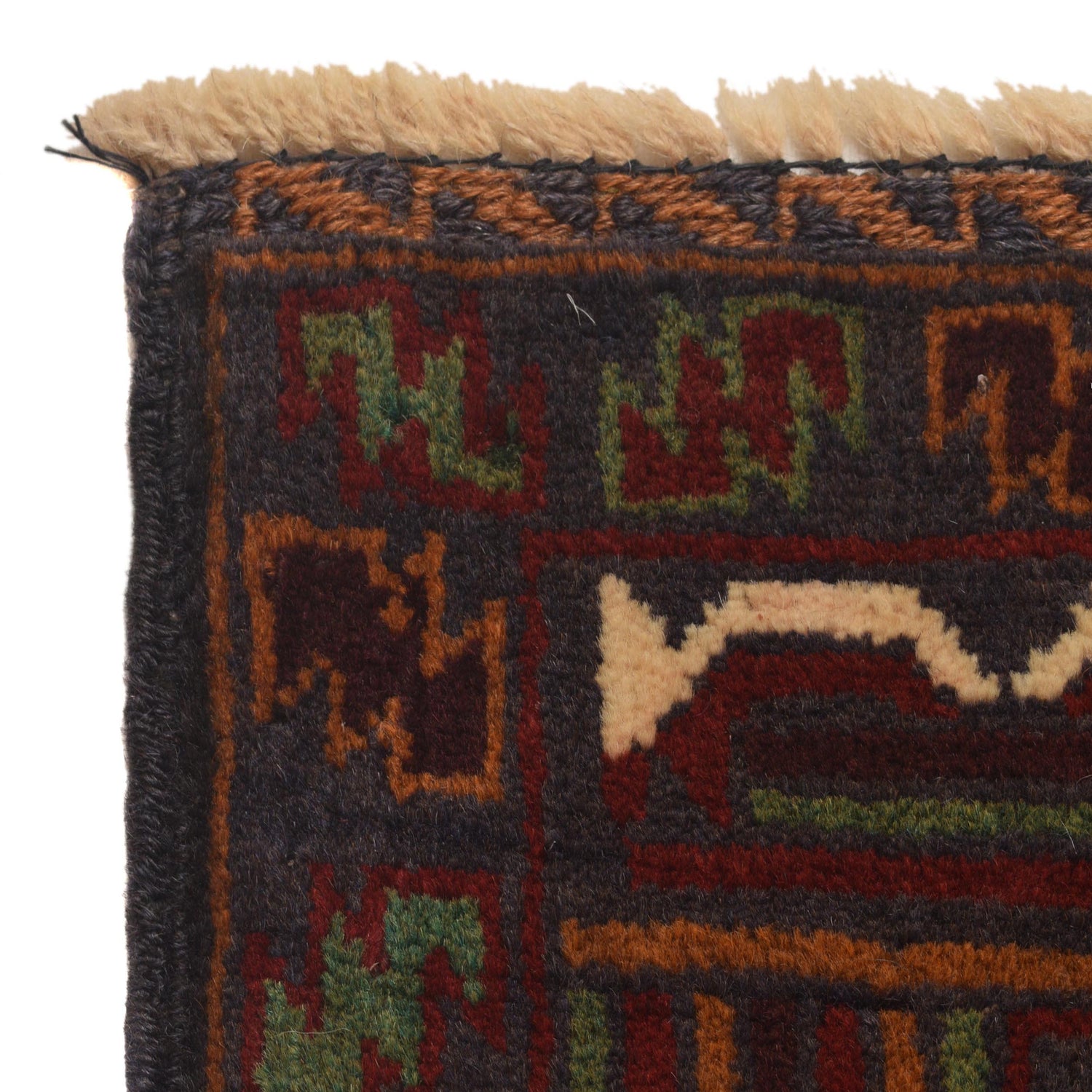 Baluchi Rug Handmade Multi Geometric 4x6 ft
