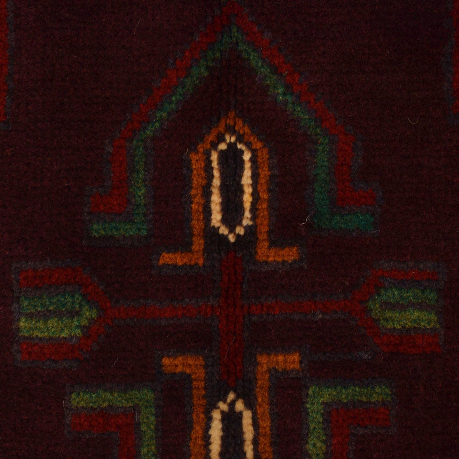 Baluchi Rug Handmade Multi Geometric 4x6 ft