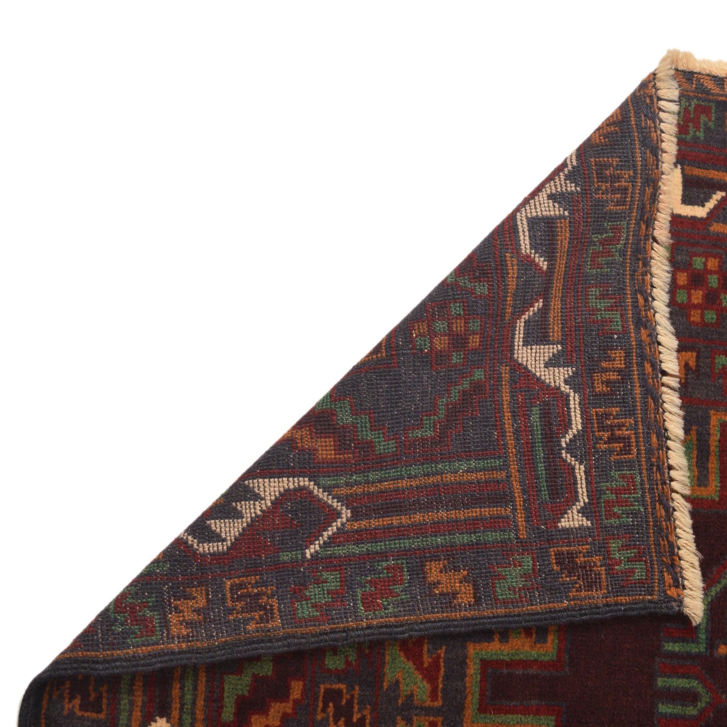 Baluchi Rug Handmade Multi Geometric 4x6 ft