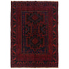 Baluchi Rug Handmade Red Geometric 4x6 ft
