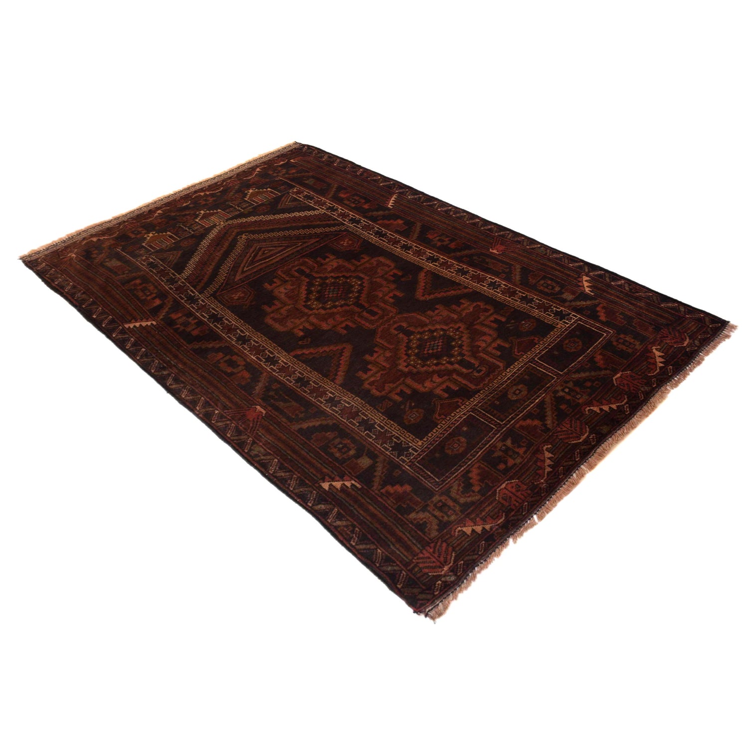 Baluchi Rug Handmade Multi Prayer Design 3x5 ft