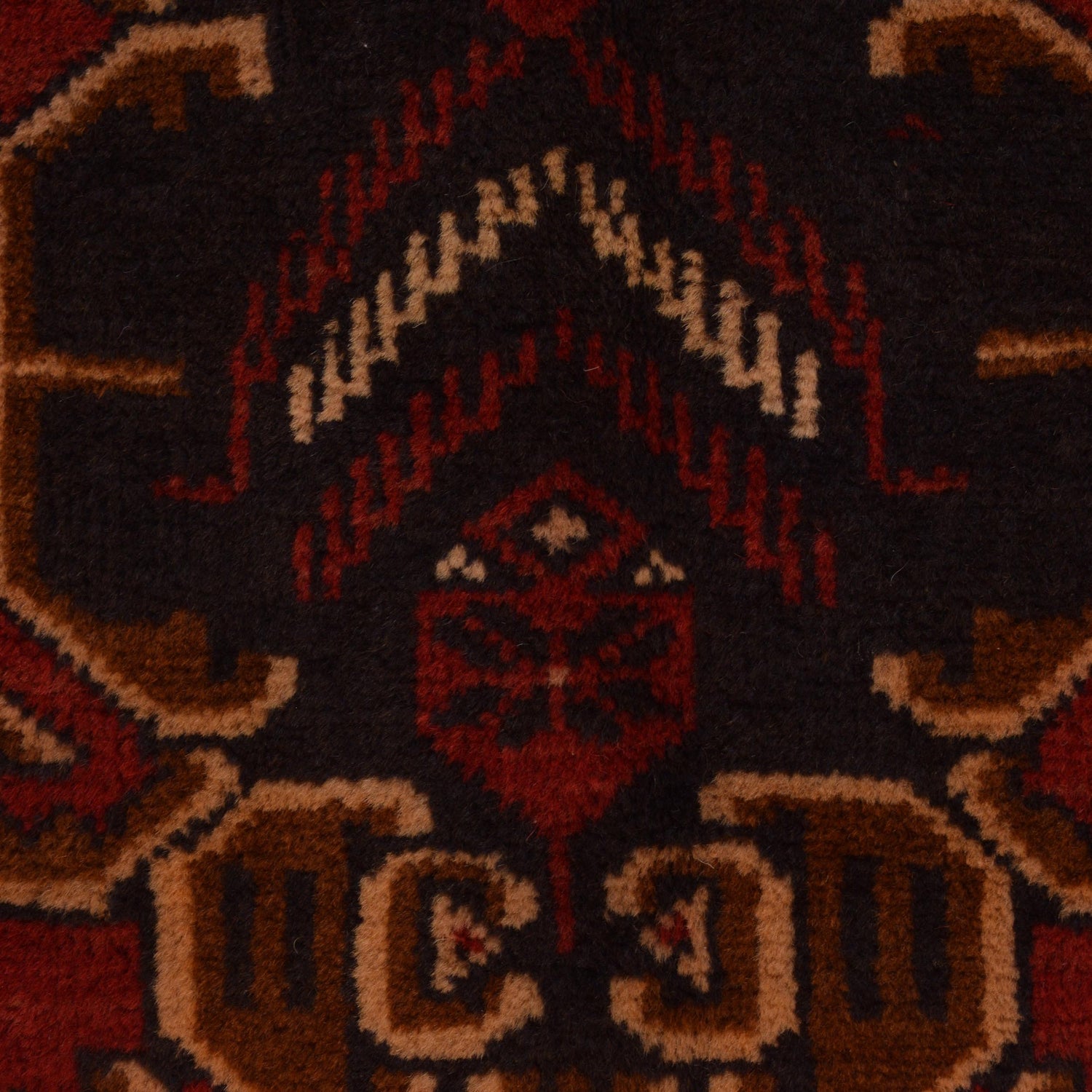 Baluchi Rug Handmade Red Geometric 4x6 ft
