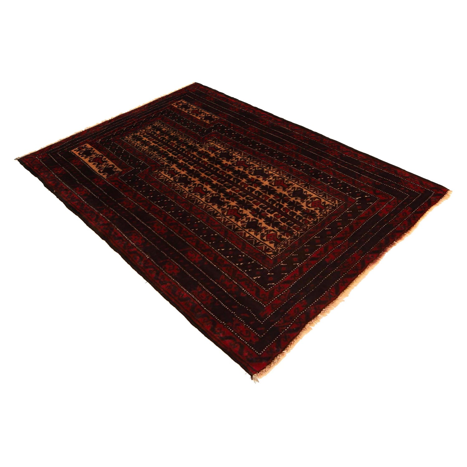 Baluchi Rug Handmade Multi Prayer Design 2x4 ft
