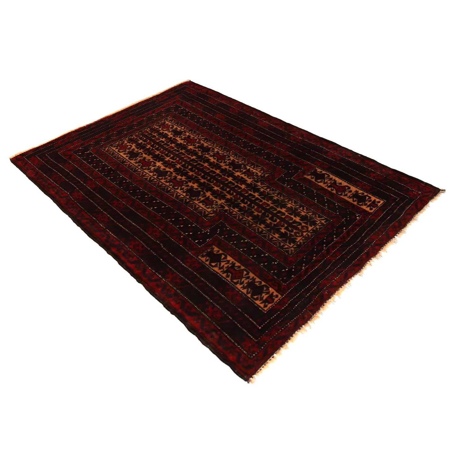 Baluchi Rug Handmade Multi Prayer Design 2x4 ft