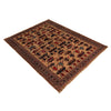 War Area Rug Handmade Brown Tank + Riffle + Helicopter 7x10