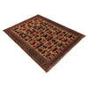 War Area Rug Handmade Brown Tank + Riffle + Helicopter 7x10