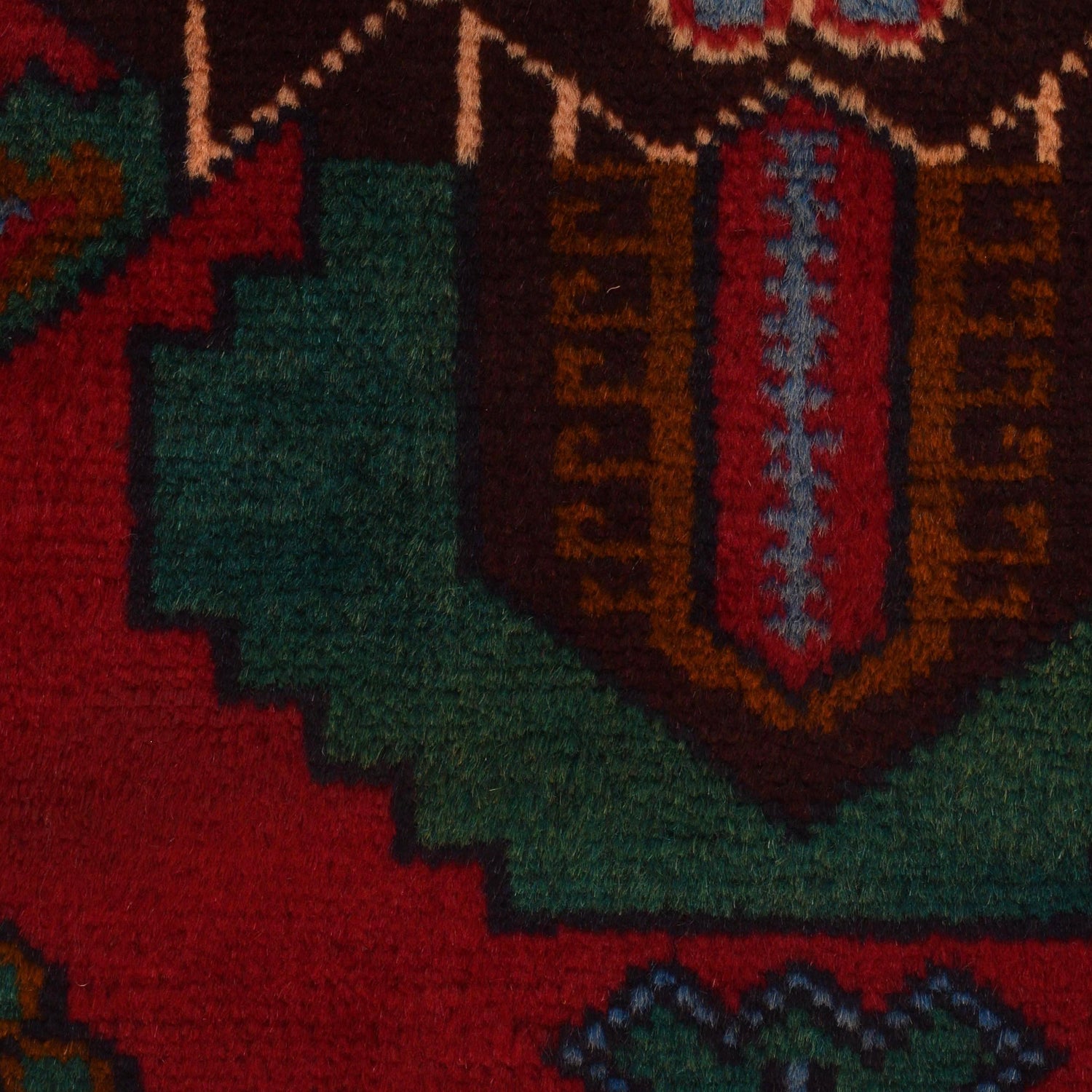 Baluchi Rug Handmade Red Geometric 2x4 ft