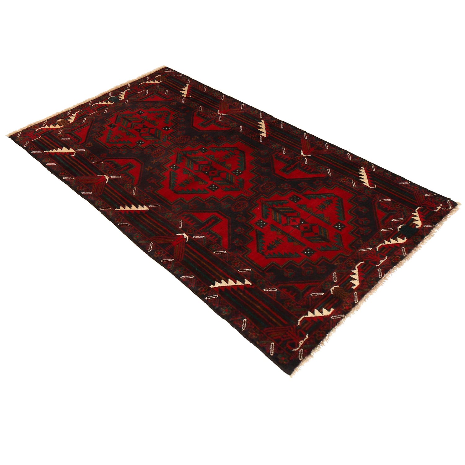 Baluchi Runner Rug Handmade Red 6' Runner