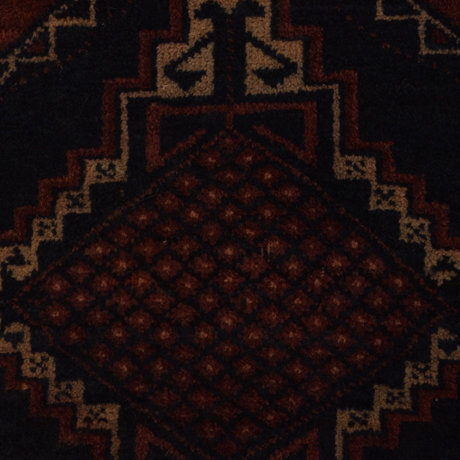 Baluchi Rug Handmade Multi Geometric 4x6 ft