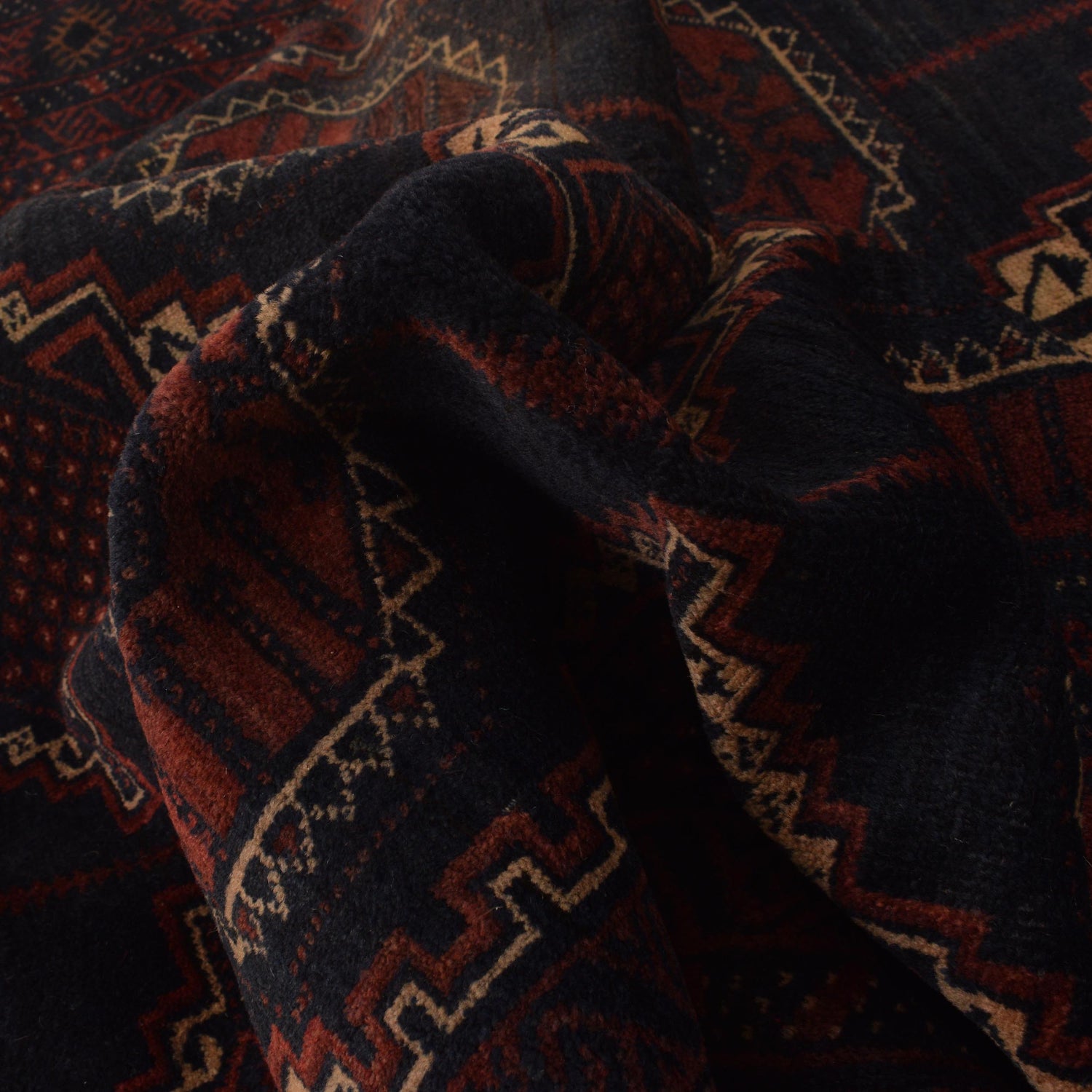 Baluchi Rug Handmade Multi Geometric 4x6 ft