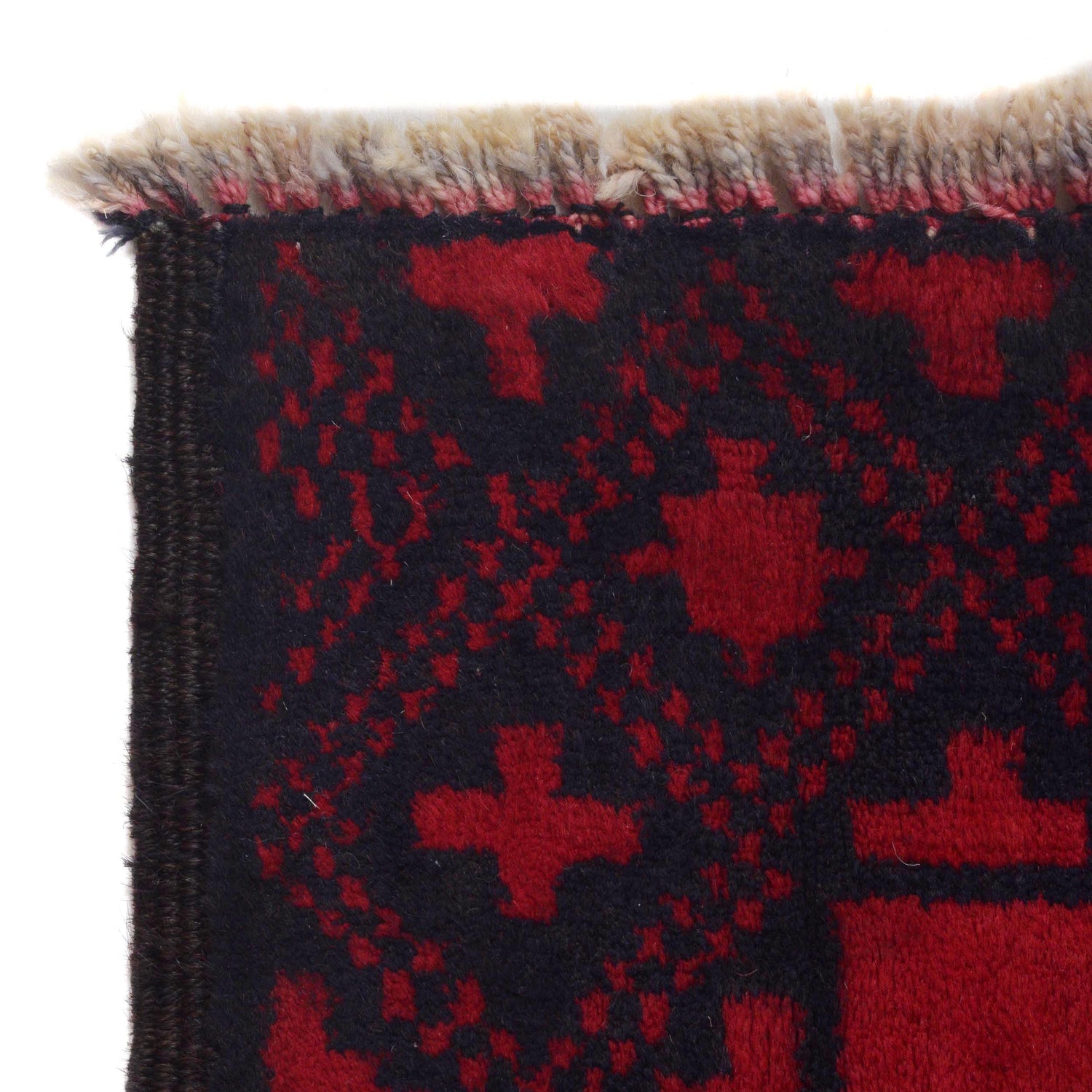 Baluchi Rug Handmade Red Geometric 3x5 ft