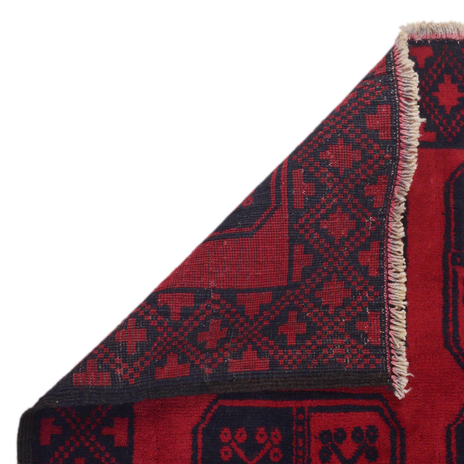 Baluchi Rug Handmade Red Geometric 3x5 ft