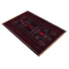 Baluchi Rug Handmade Multi Prayer Design 3x5 ft