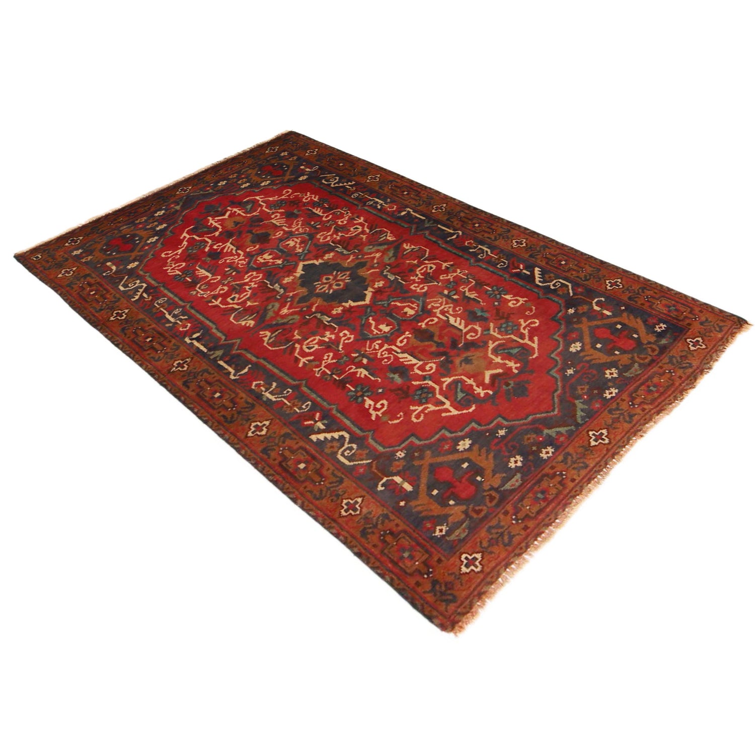 Baluchi Rug Handmade Red Geometric 3x5 ft