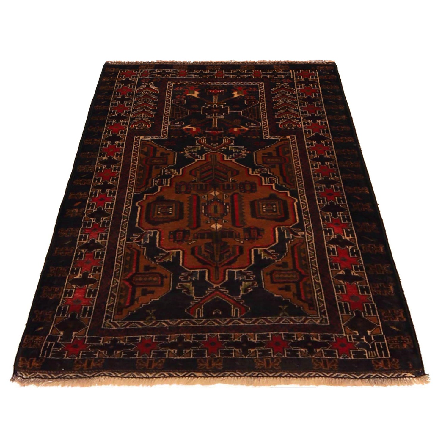 Baluchi Rug Handmade Multi Prayer Design 2x4 ft