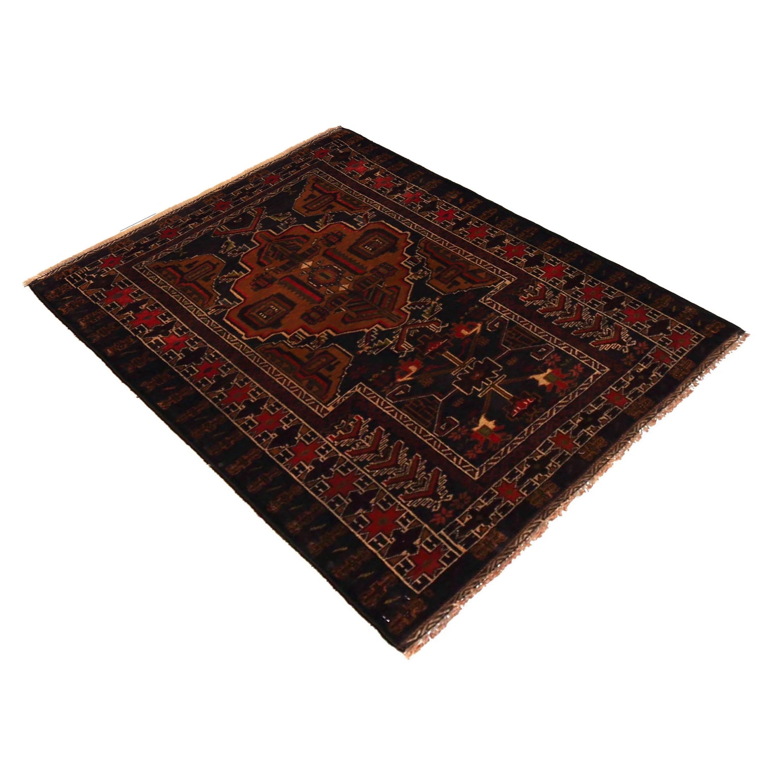 Baluchi Rug Handmade Multi Prayer Design 2x4 ft