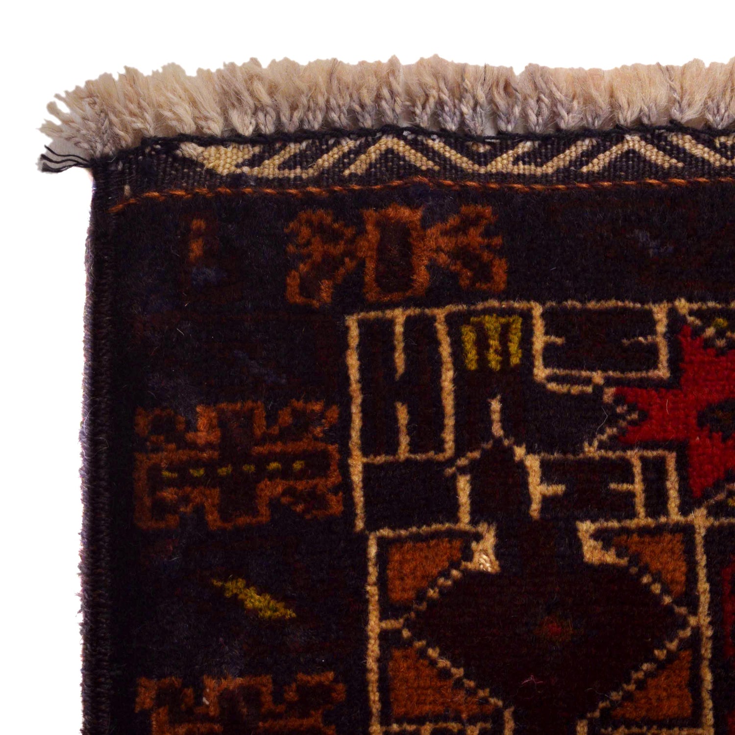 Baluchi Rug Handmade Multi Prayer Design 2x4 ft