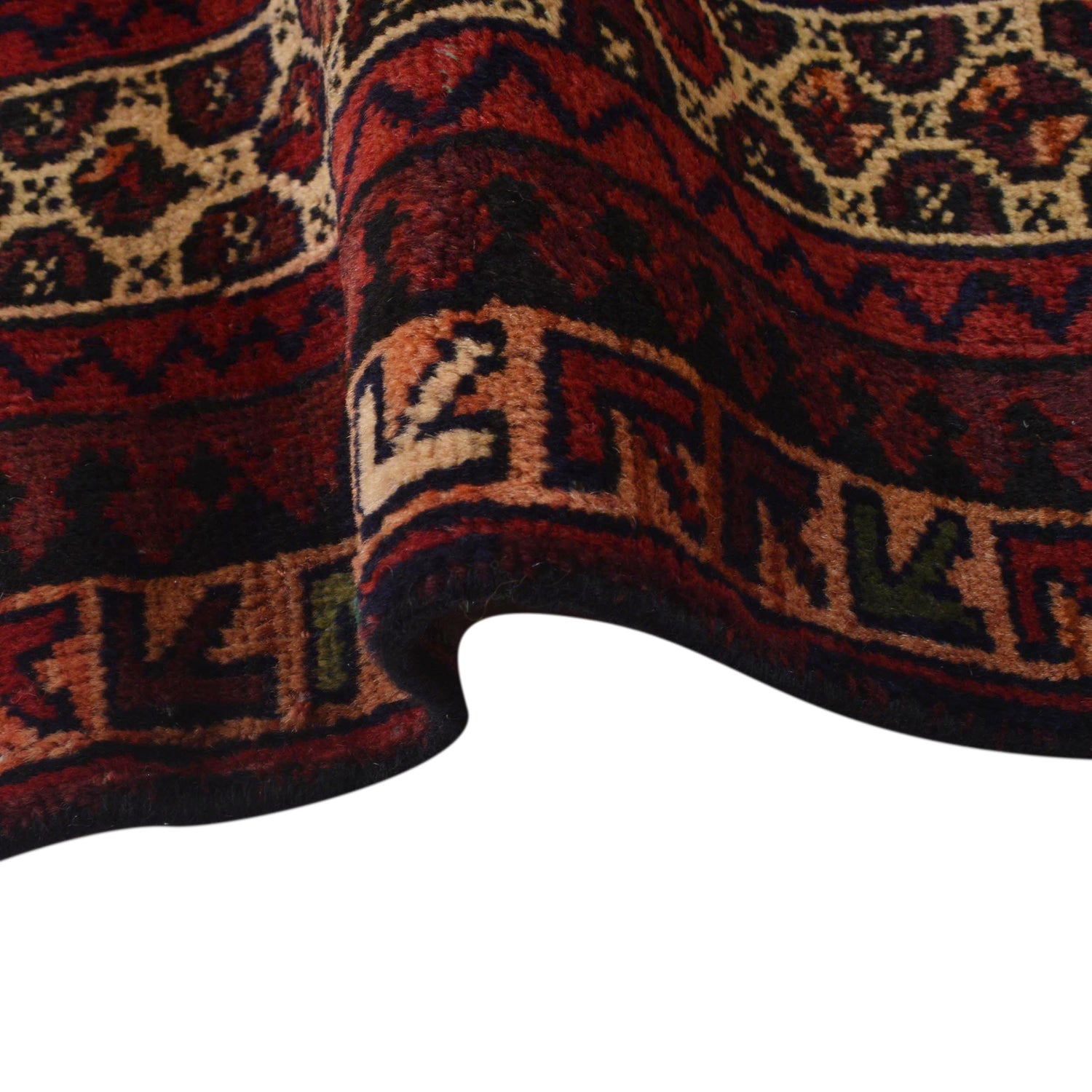 Baluchi Rug Handmade Red Prayer Design 3x5 ft