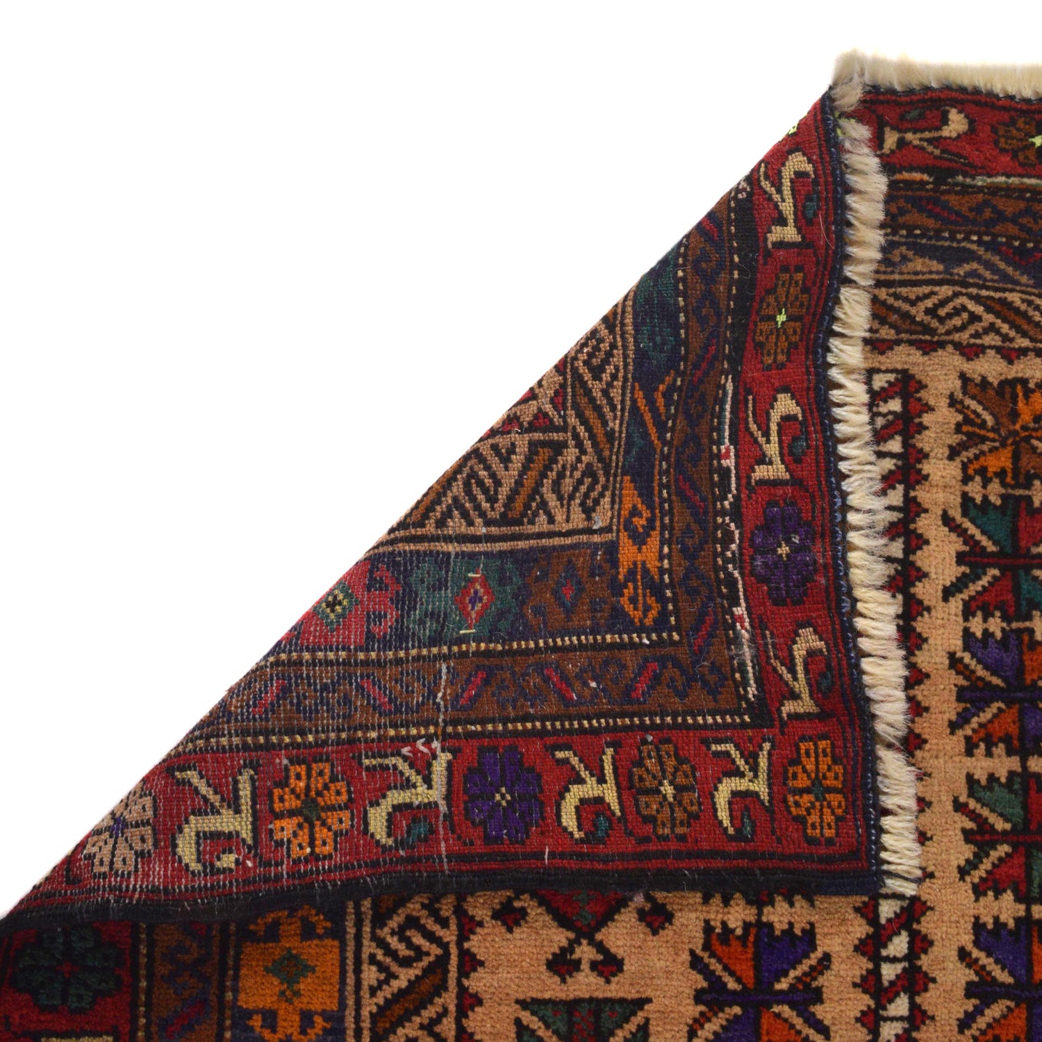 Baluchi Rug Handmade Multi Prayer Design 3x5 ft