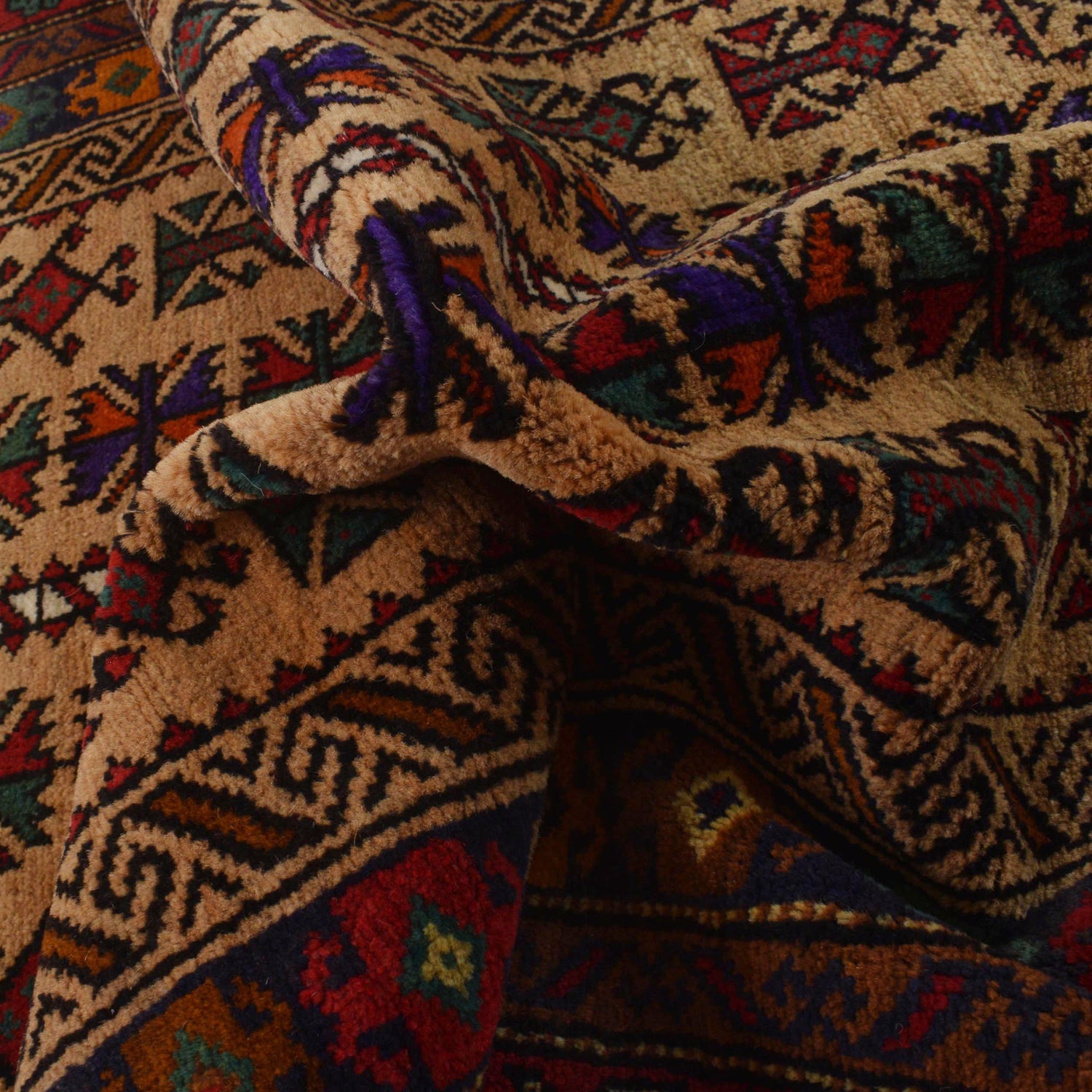 Baluchi Rug Handmade Multi Prayer Design 3x5 ft