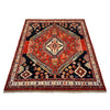 Shirazi Area Rug Handmade Multi Medallion 4x7 ft